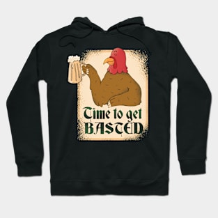 Time To Get Basted Turkey Thanksgiving Hoodie